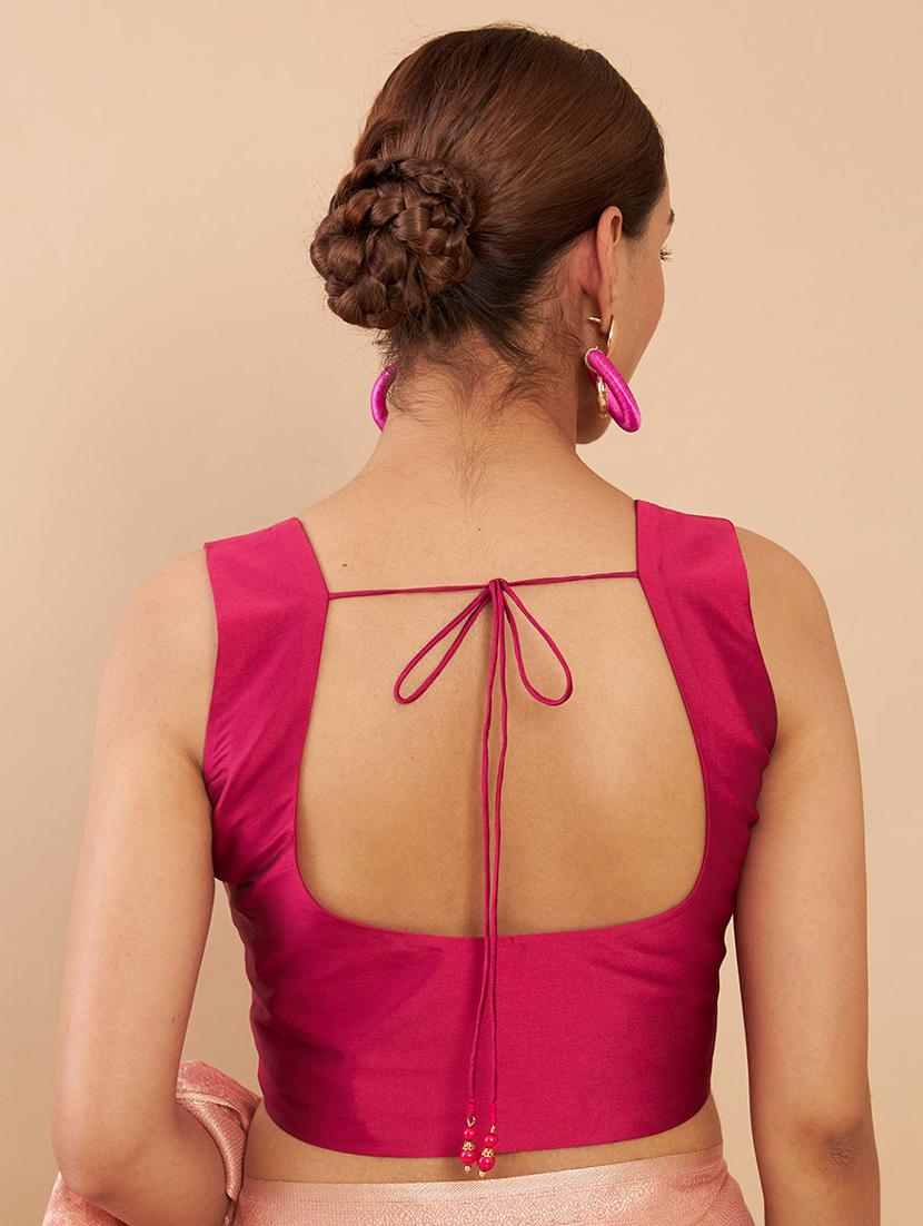 red silk regular blouse - 18858031 - Standard Image - 2