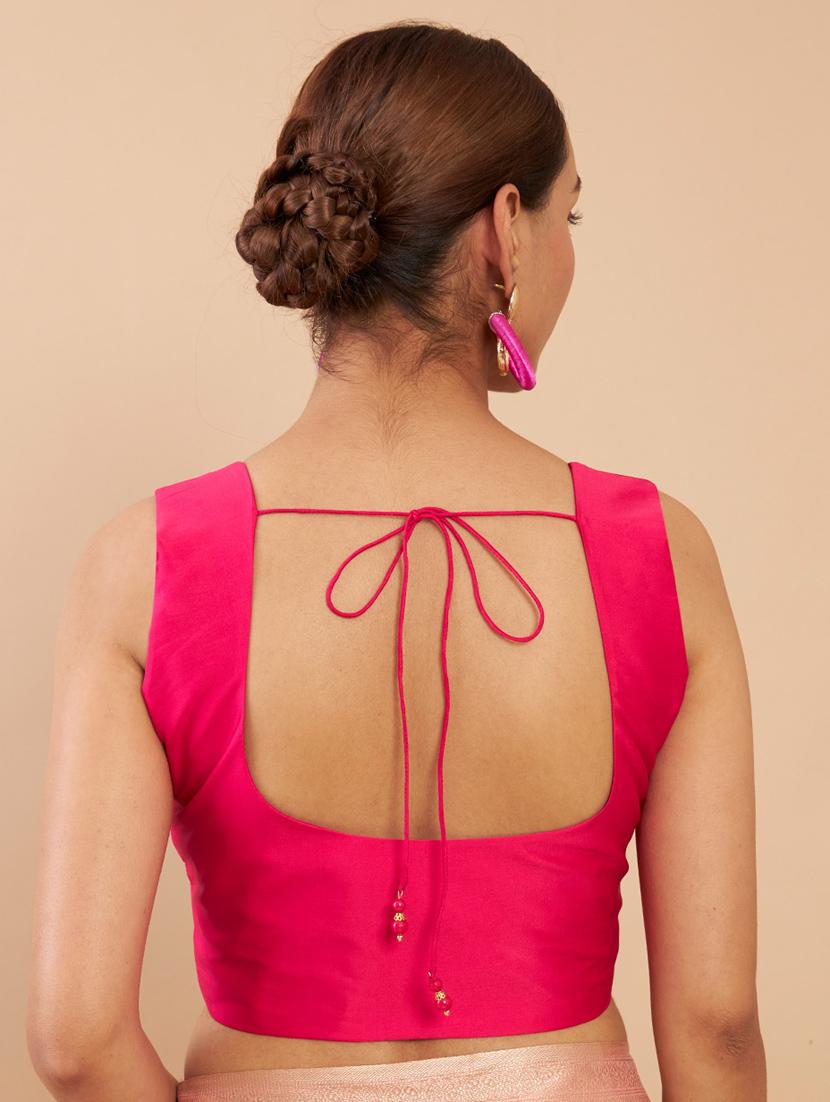 pink silk regular blouse - 18858032 - Standard Image - 2