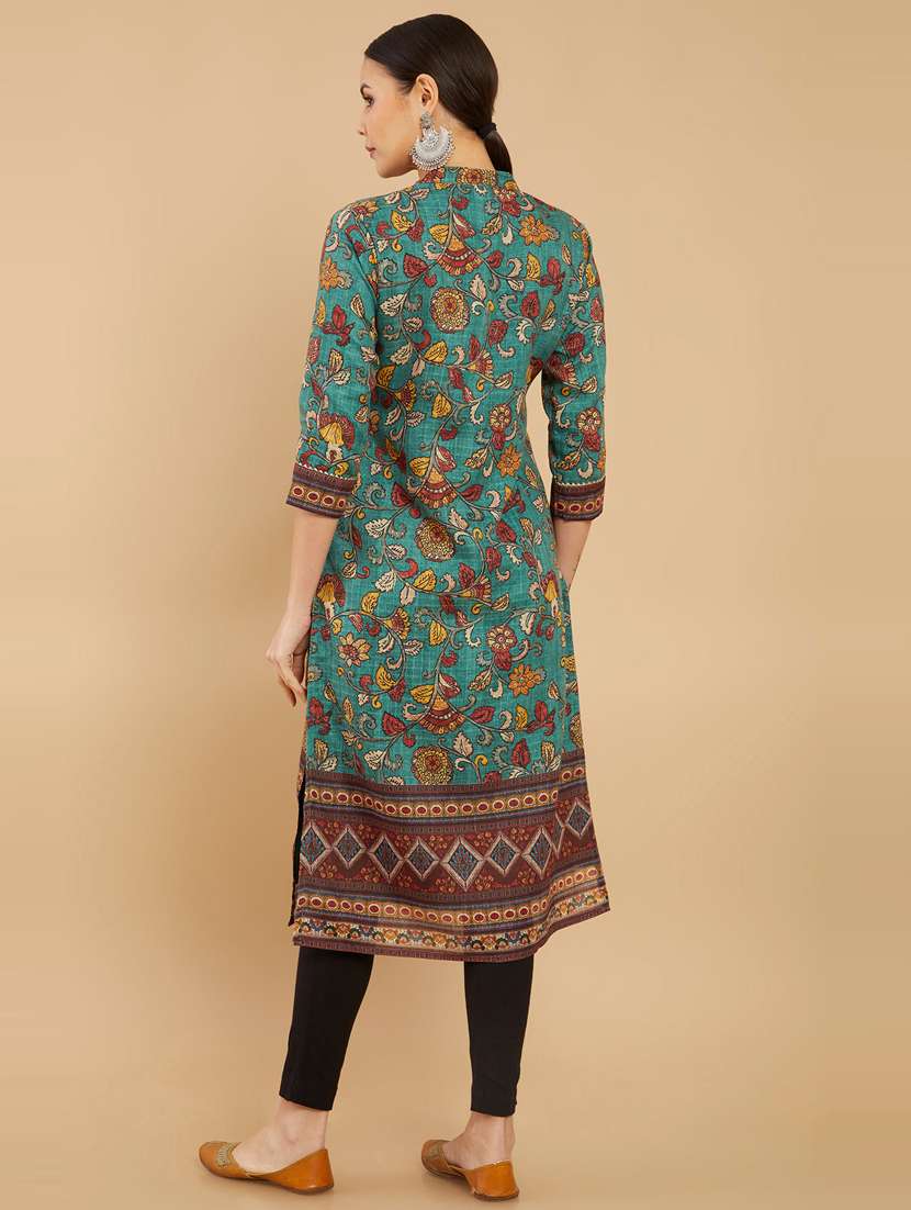 women's straight kurta - 18863205 - Standard Image - 2
