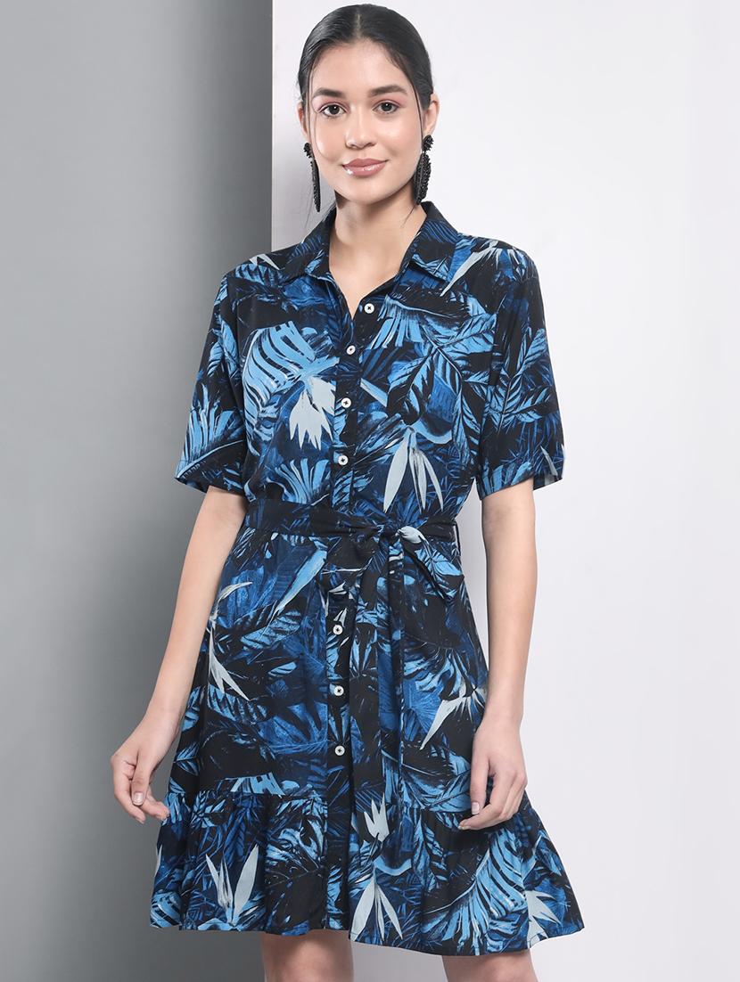 women's shirt printed dress - 18870120 - Zoom Image - 0