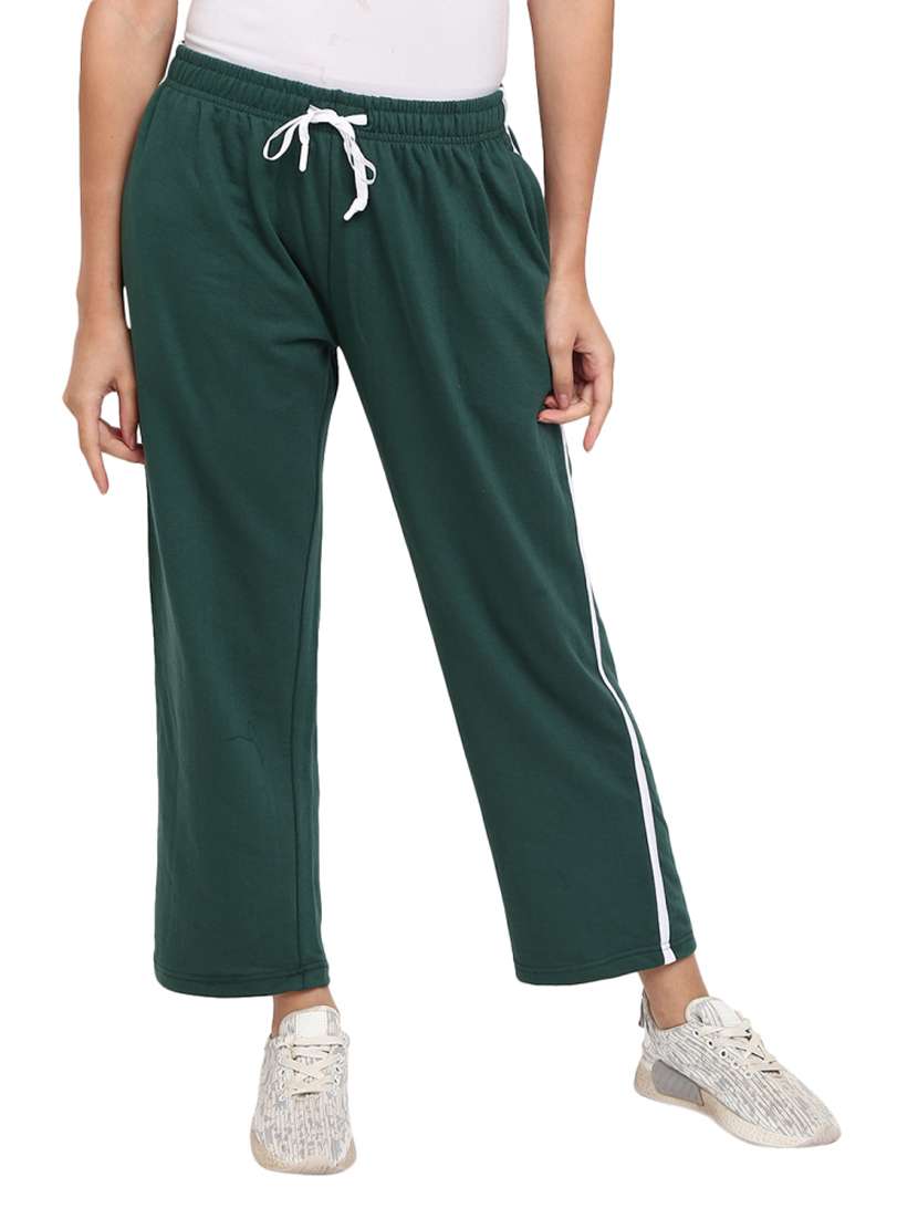 women green side taped track pant