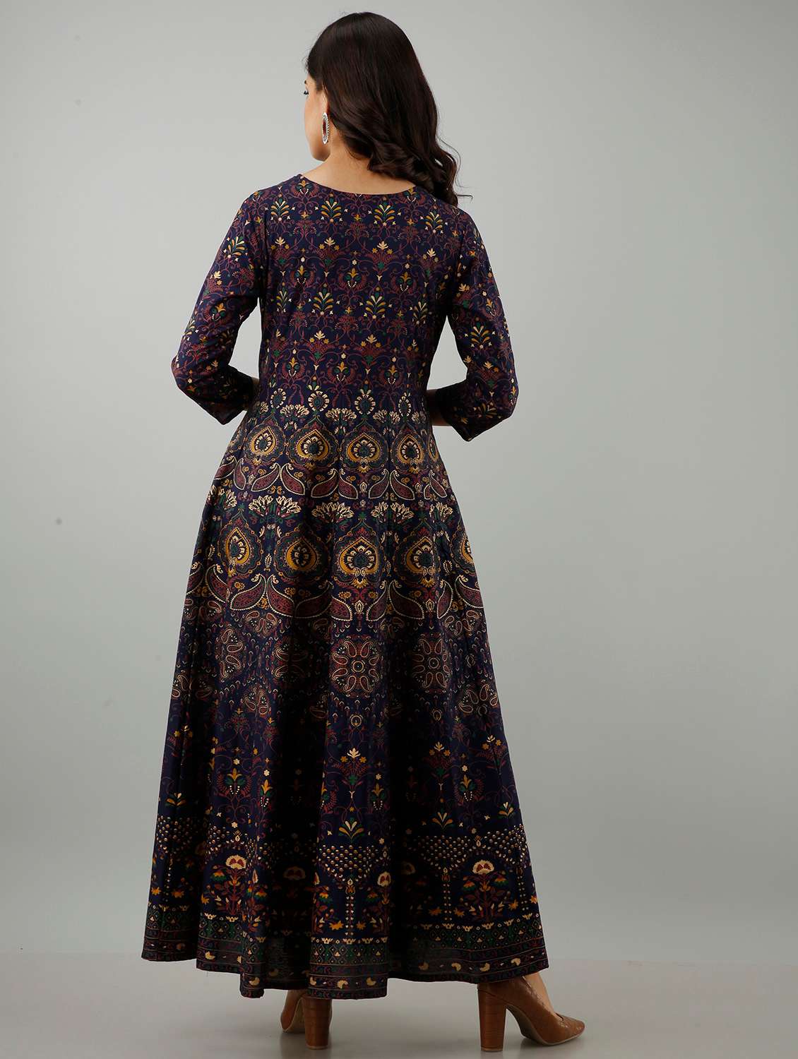 blue rayon anarkali ethnic dress - 18873626 -  Standard Image - 2