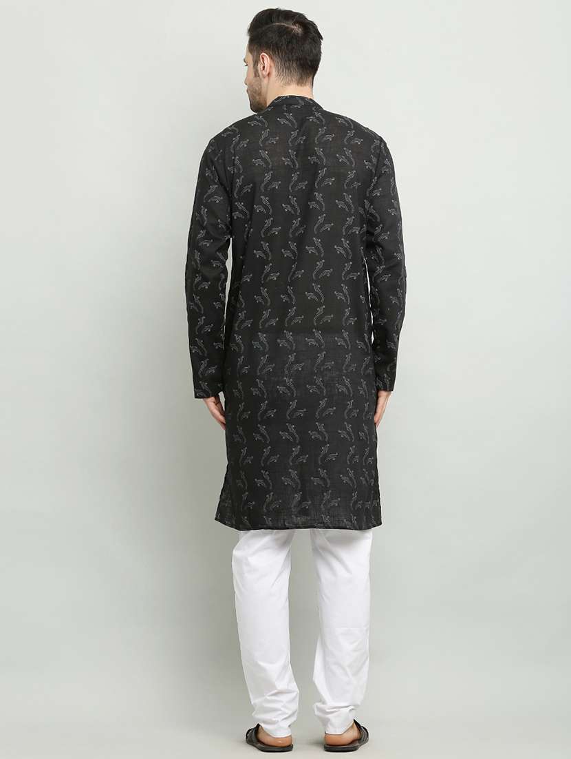 mandarin neck long sleeved kurta - 18874780 - Standard Image - 2