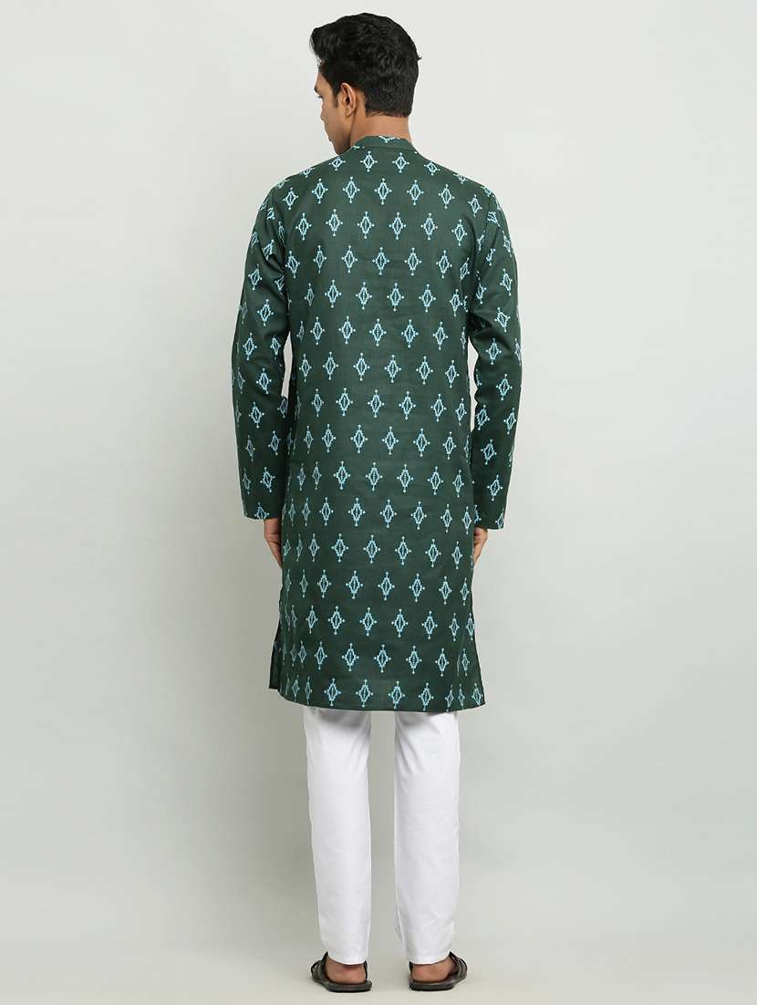 mandarin neck long sleeved kurta - 18874784 -  Standard Image - 2
