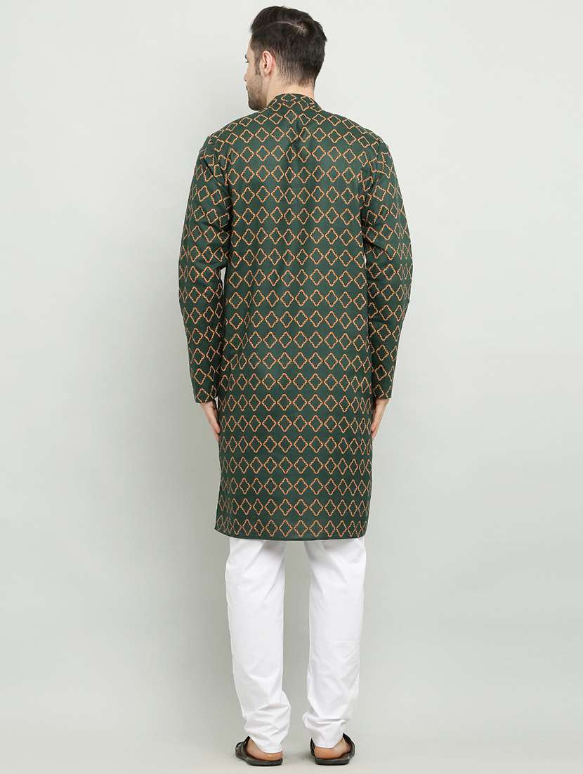 mandarin neck long sleeved kurta - 18874786 -  Standard Image - 2