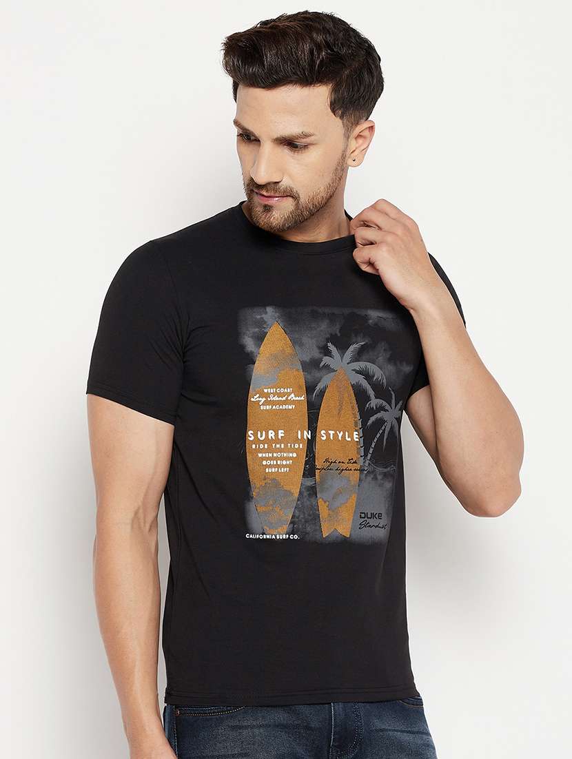 men round neck front print t-shirt - 18874959 -  Standard Image - 2