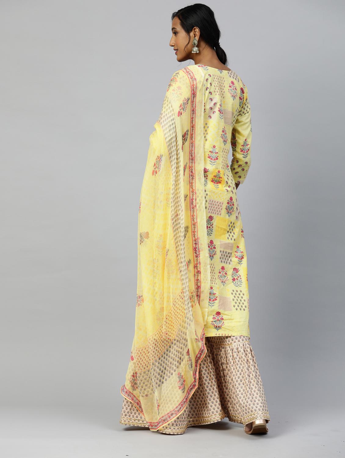 embroidered suit set with dupatta - 18875471 - Standard Image - 2