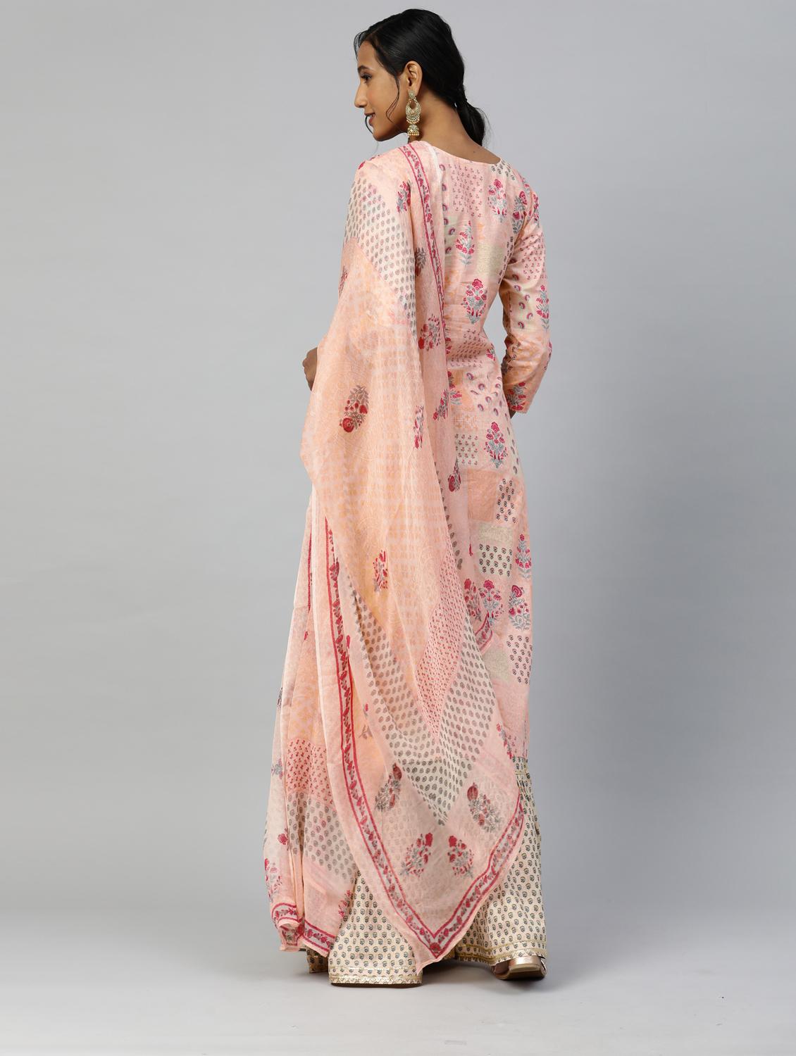 embroidered suit set with dupatta - 18875474 - Standard Image - 2
