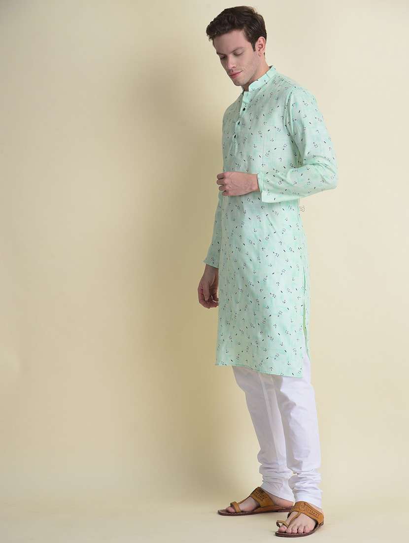 men printed kurta churidar ethnic wear set - 18876133 -  Standard Image - 2