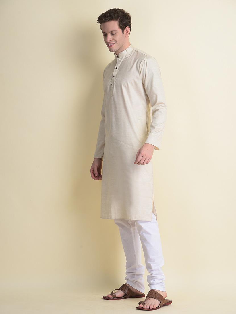 men solid kurta churidar ethnic wear set - 18876164 - Standard Image - 2