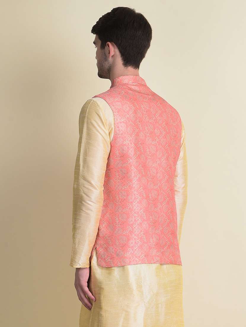 mandarin collar ethnic jacket - 18876183 - Standard Image - 2