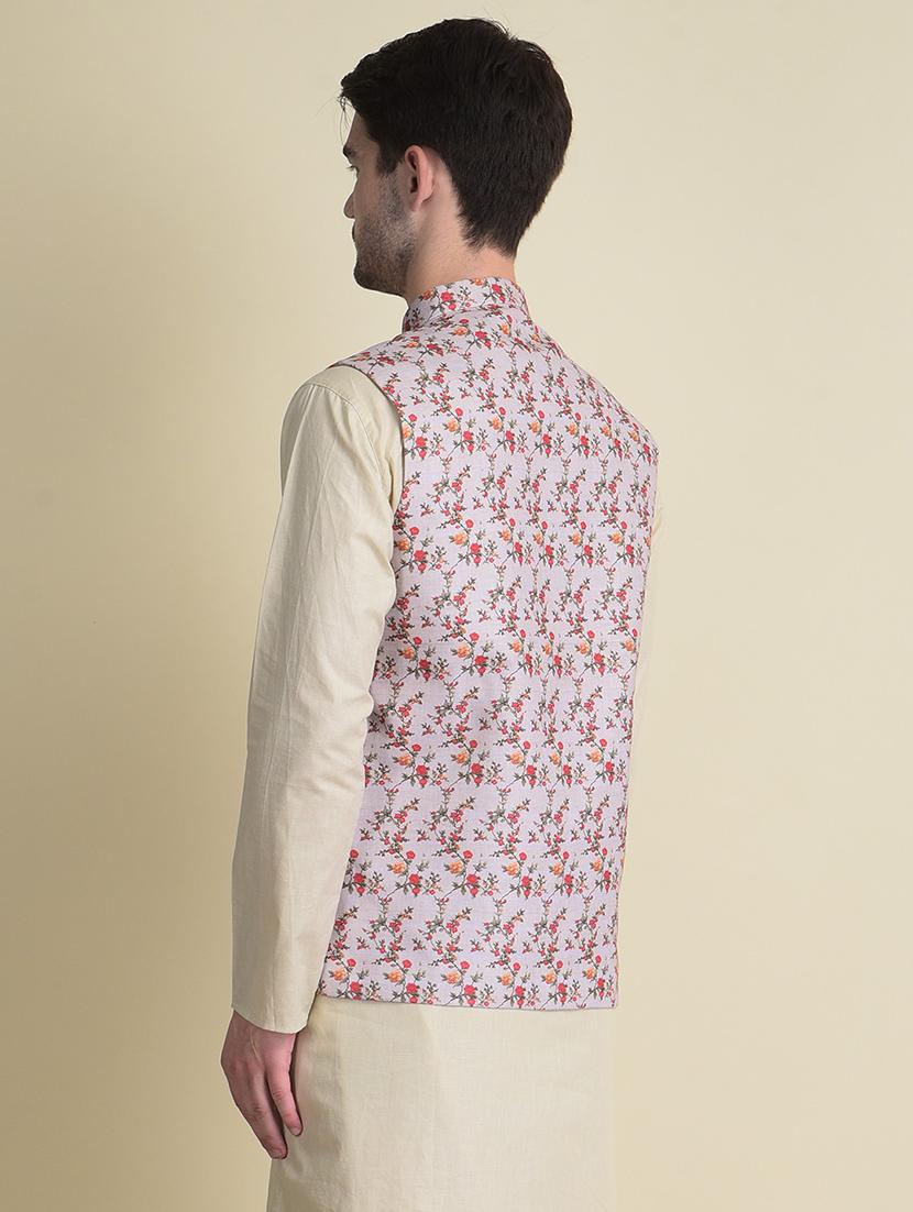 mandarin collar ethnic jacket - 18876204 - Standard Image - 2