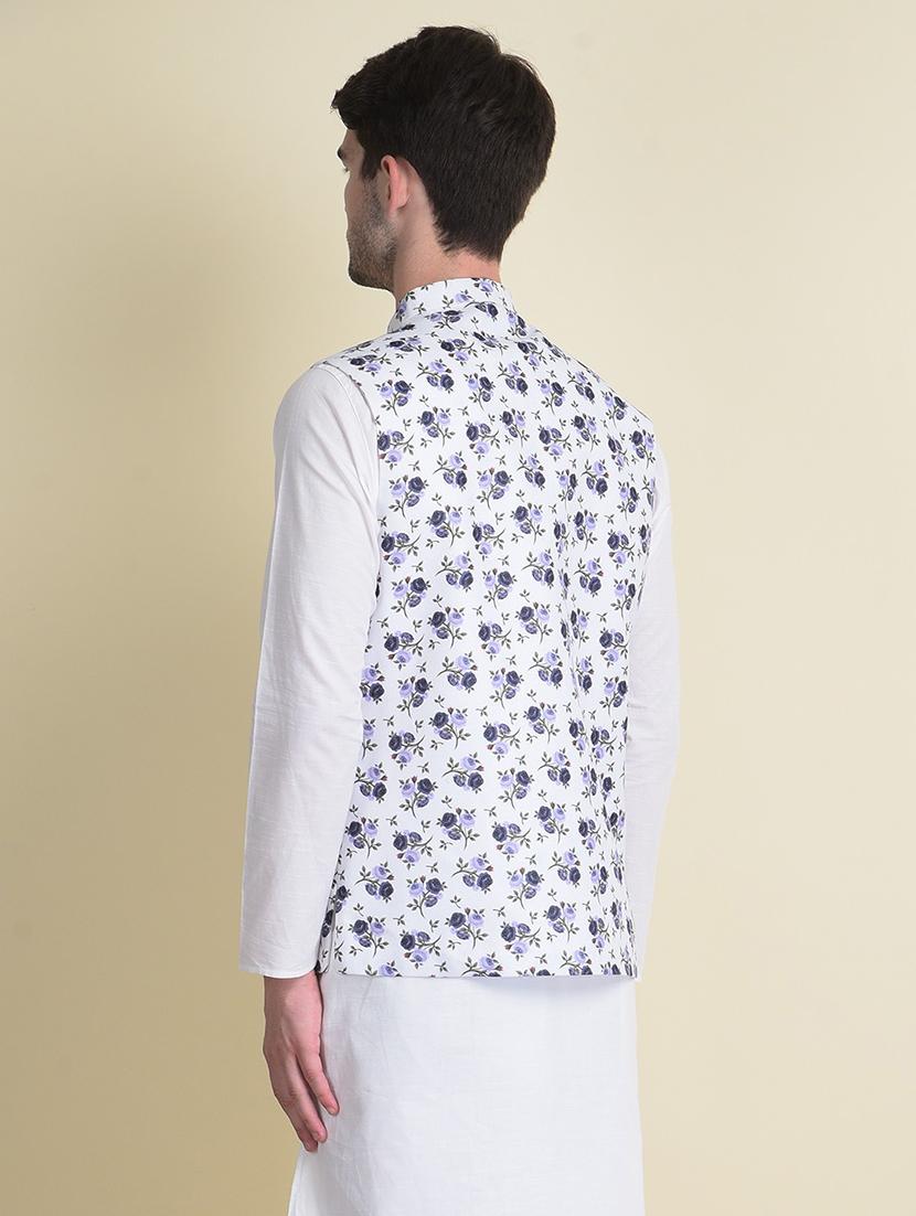 mandarin collar ethnic jacket - 18876213 - Standard Image - 2