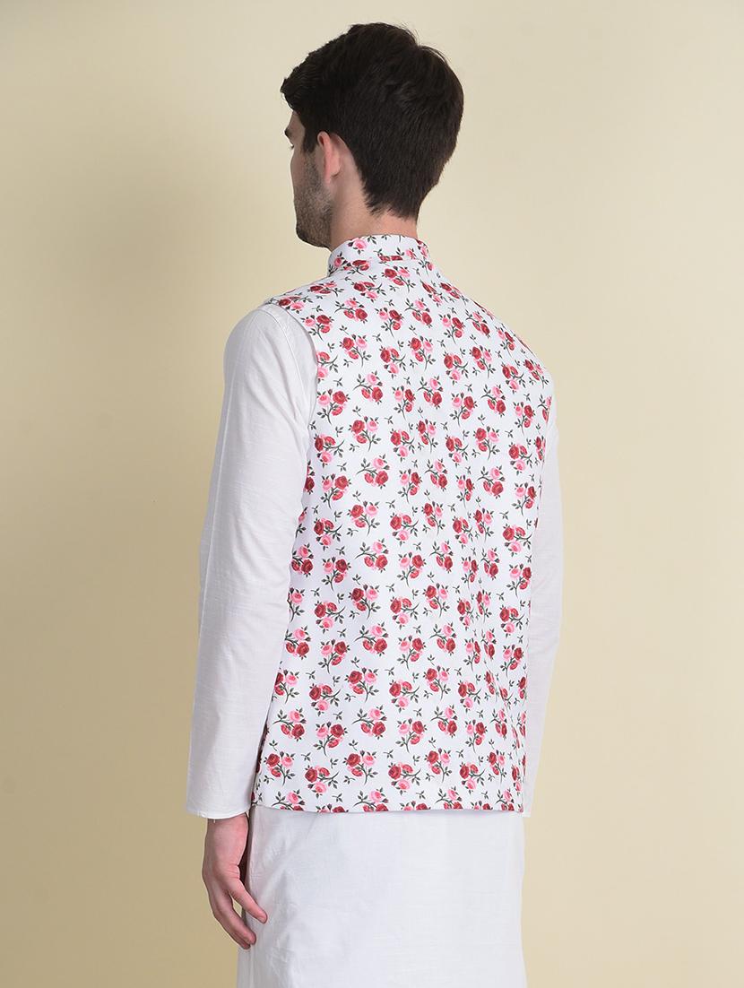 mandarin collar ethnic jacket - 18876215 - Standard Image - 2