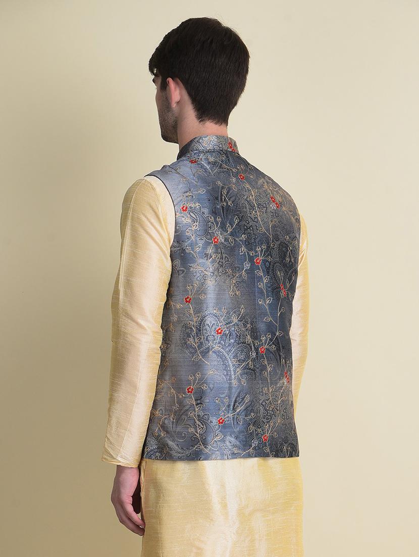 mandarin collar ethnic jacket - 18876228 - Standard Image - 2