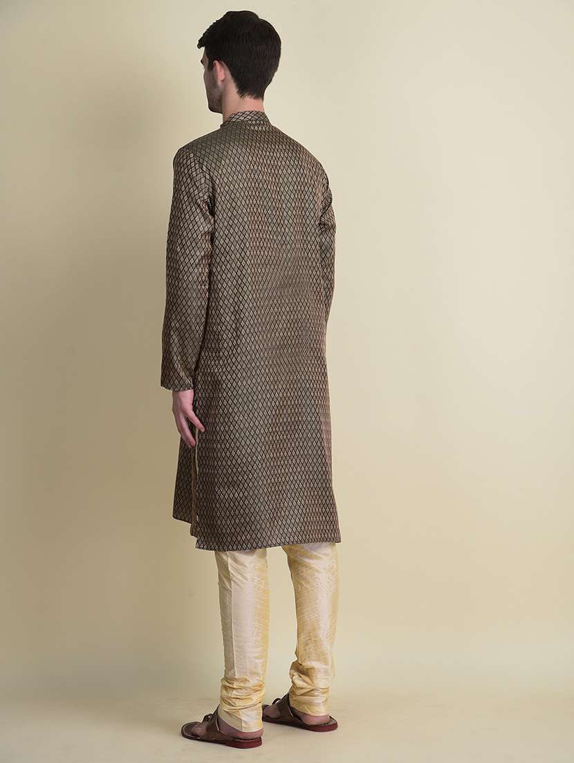 mandarin neck printed kurta - 18876235 - Standard Image - 2