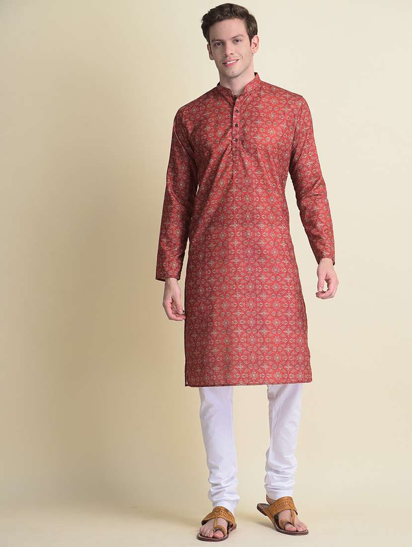 mandarin neck printed kurta
