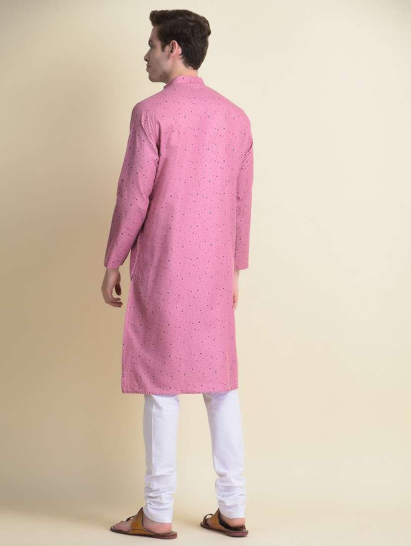 mandarin neck printed long kurta - 18876256 -  Standard Image - 2