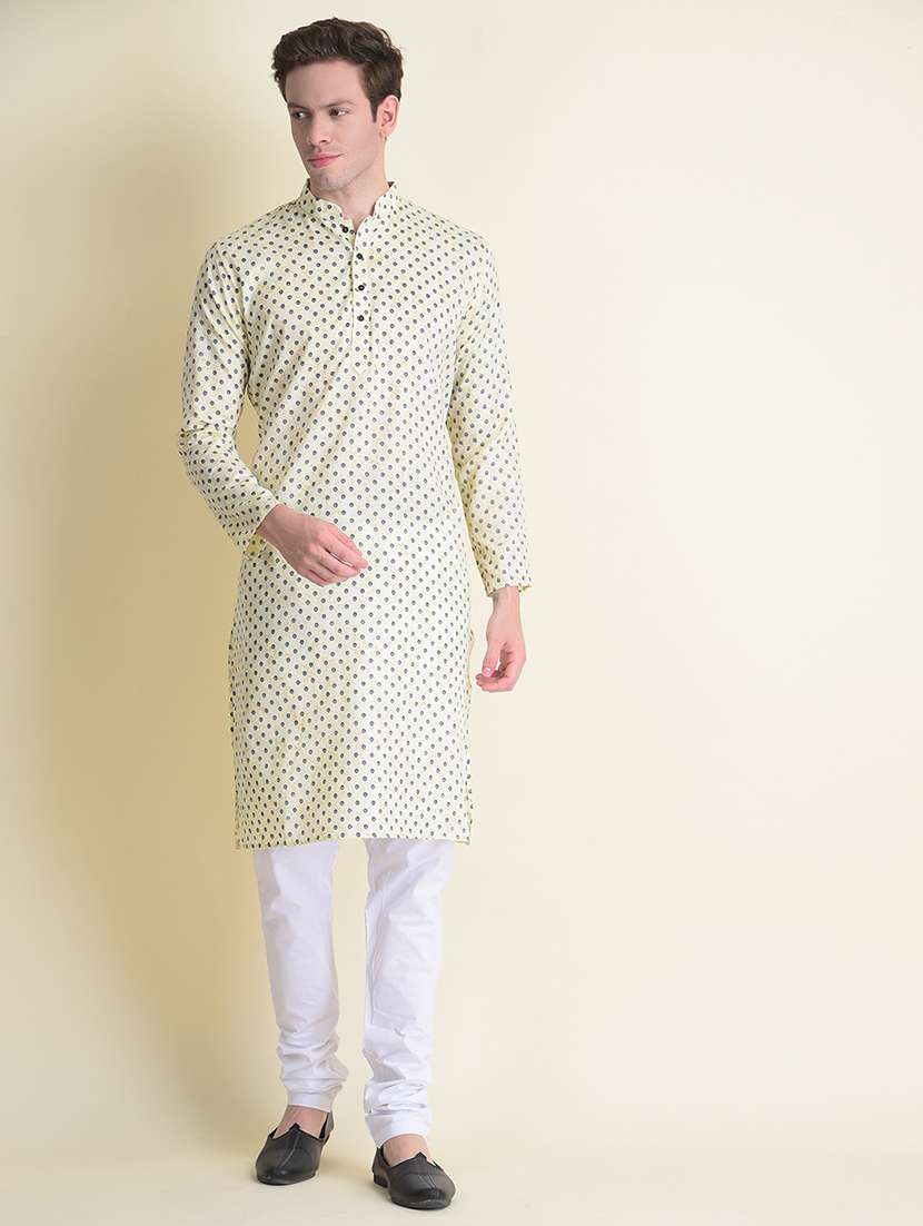 mandarin neck printed long kurta