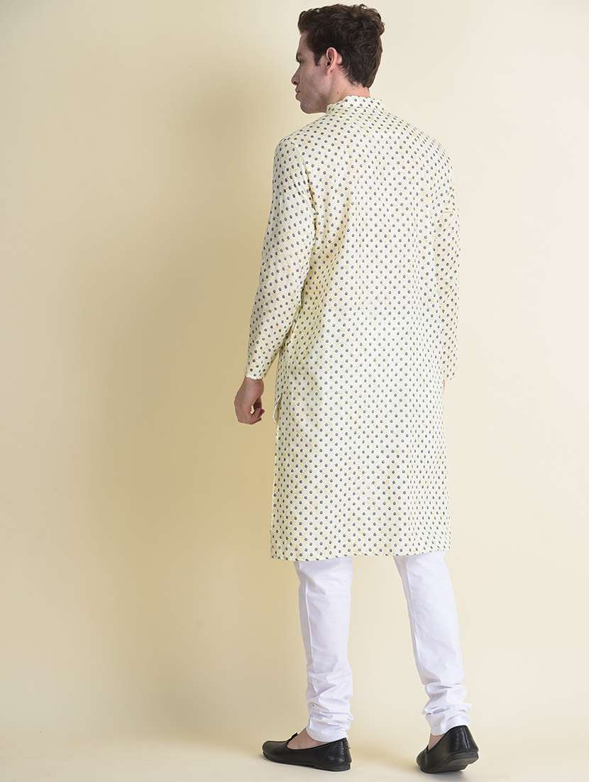 mandarin neck printed long kurta - 18876272 -  Standard Image - 2