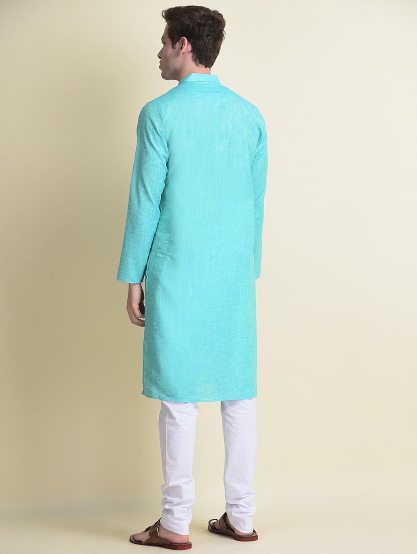 mandarin neck long sleeved long kurta - 18876326 - Standard Image - 2