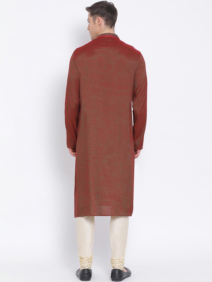 mandarin neck long sleeved kurta - 18876352 - Standard Image - 2