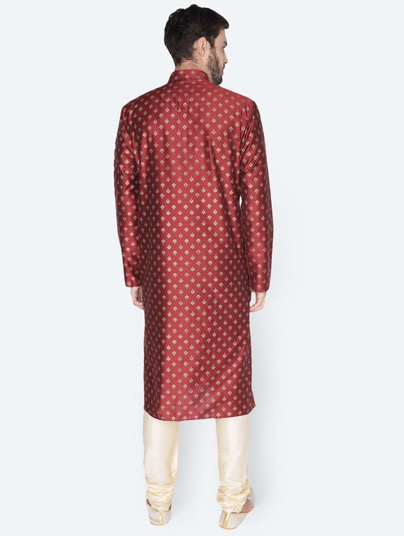 mandarin neck long sleeved kurta - 18876354 -  Standard Image - 2