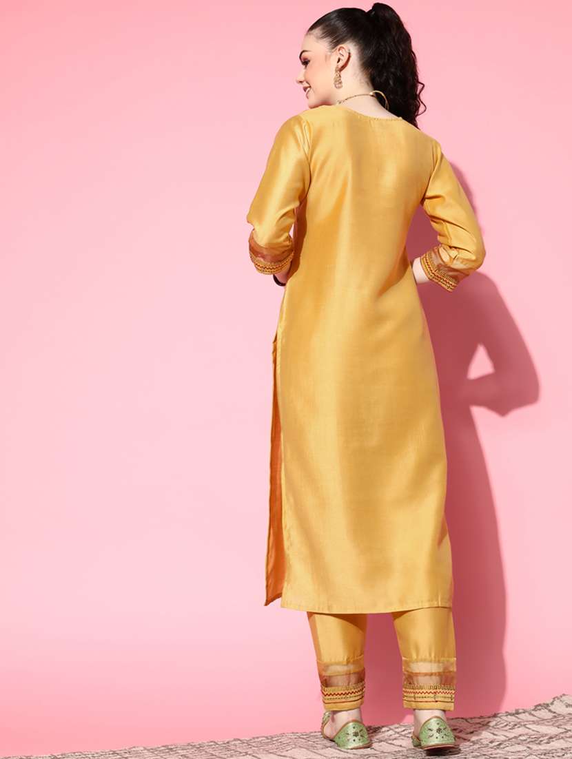 embroidered kurta set - 18876507 -  Standard Image - 2