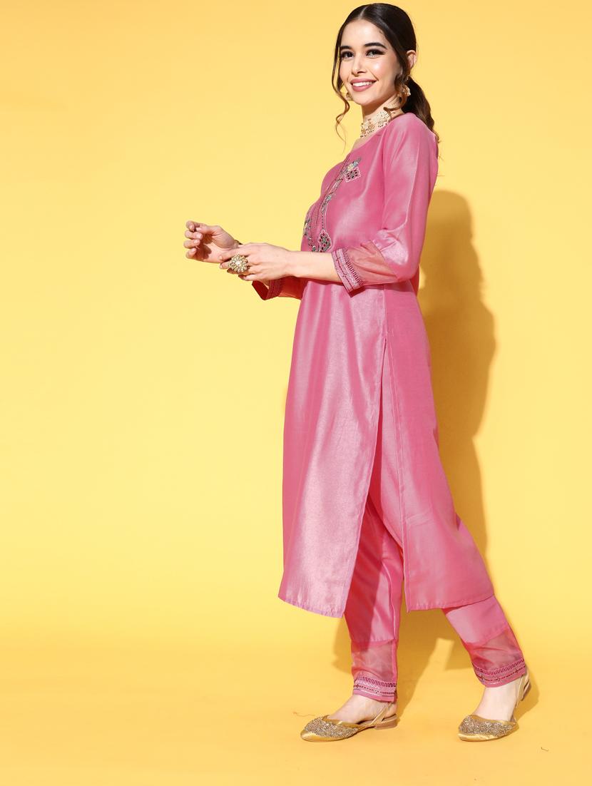 embroidered kurta set - 18876508 - Standard Image - 2