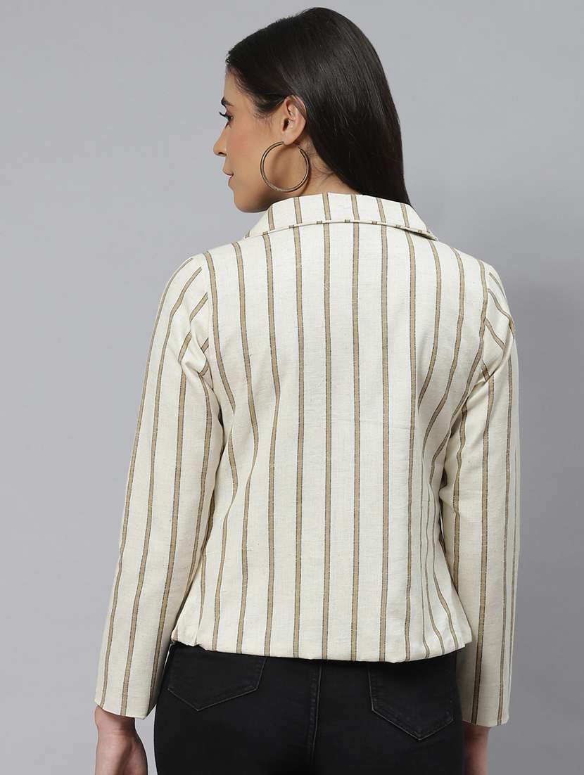 white cotton single breasted blazer - 18876604 -  Standard Image - 2