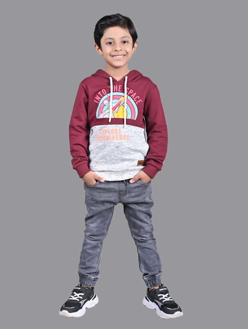 boys color block sweatshirt