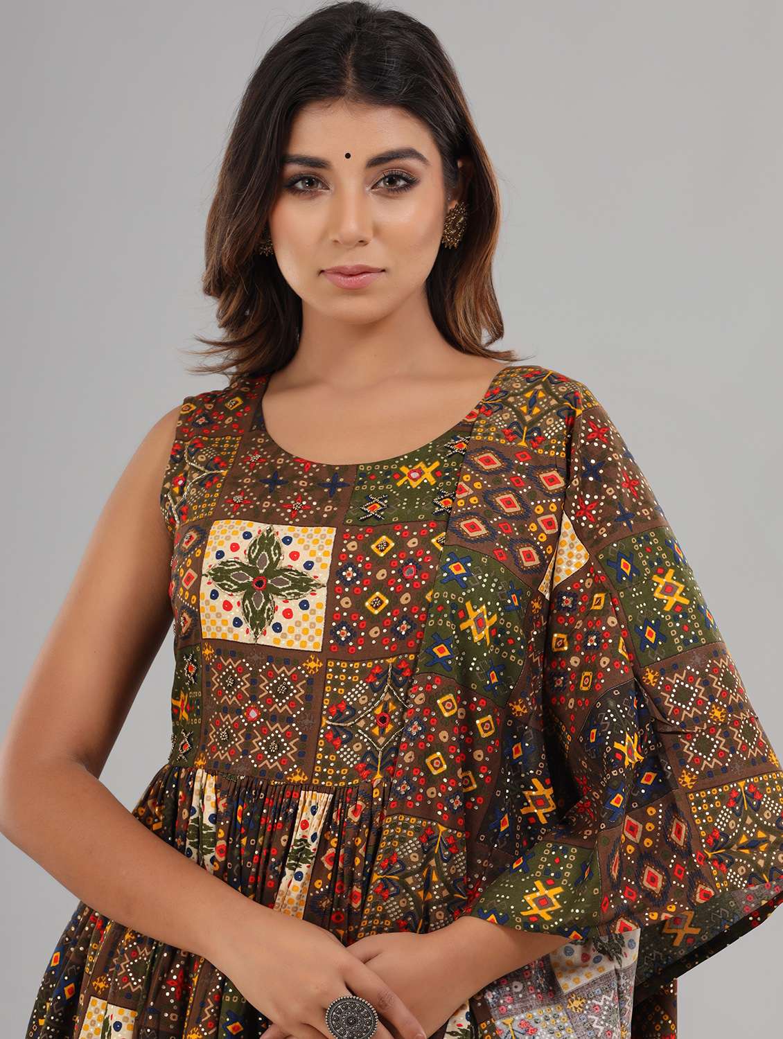  bandhani kurta sharara suit set  - 18881053 -  Standard Image - 2