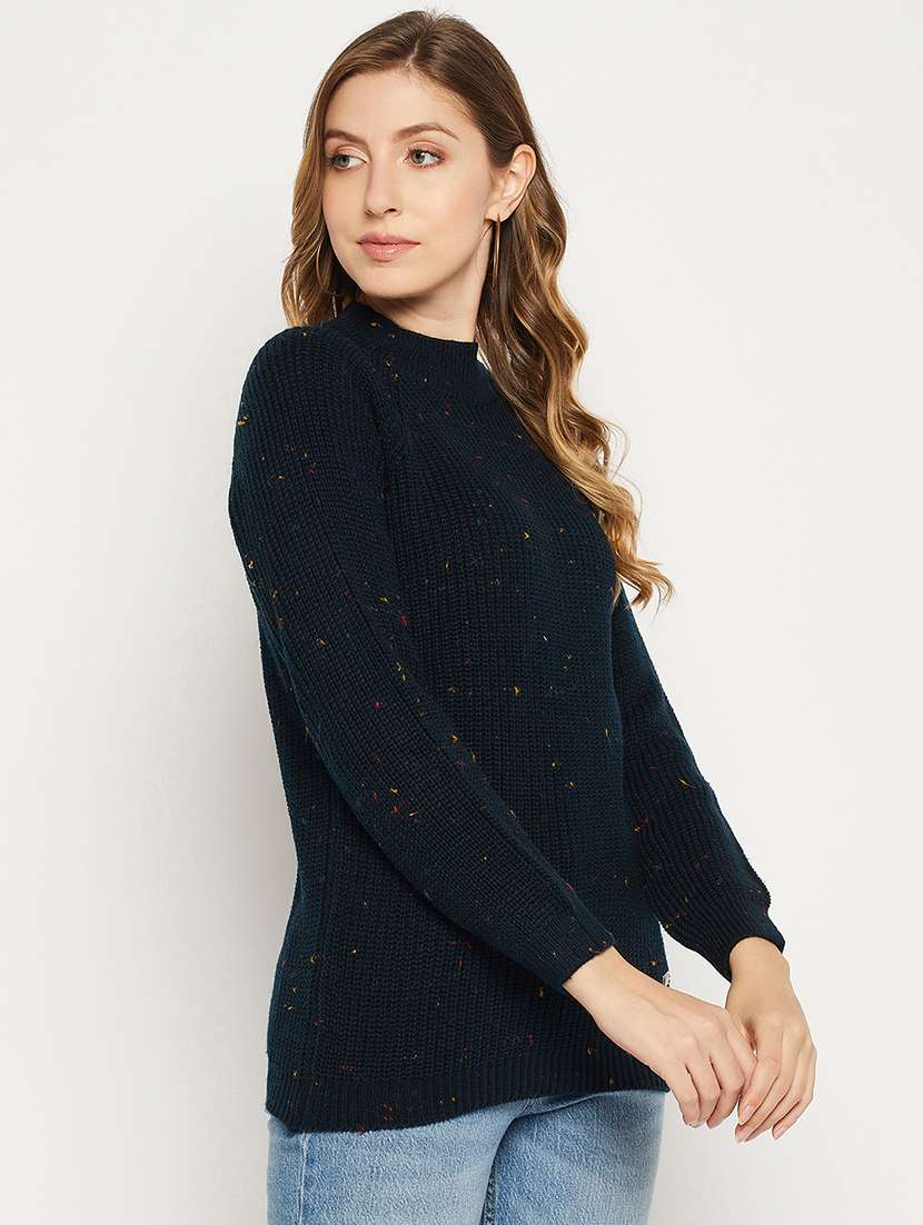 women long sleeves solid pullover - 18881379 - Standard Image - 2