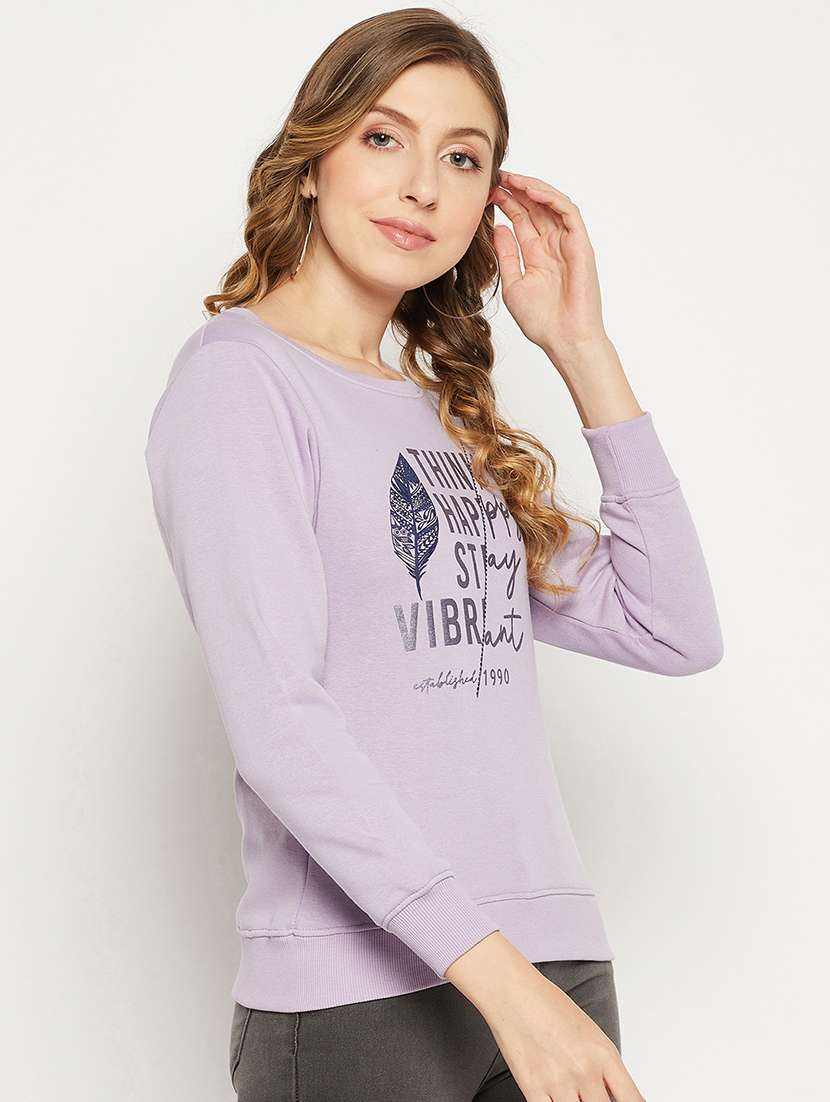 purple coloured sweatshirt - 18881399 -  Standard Image - 2