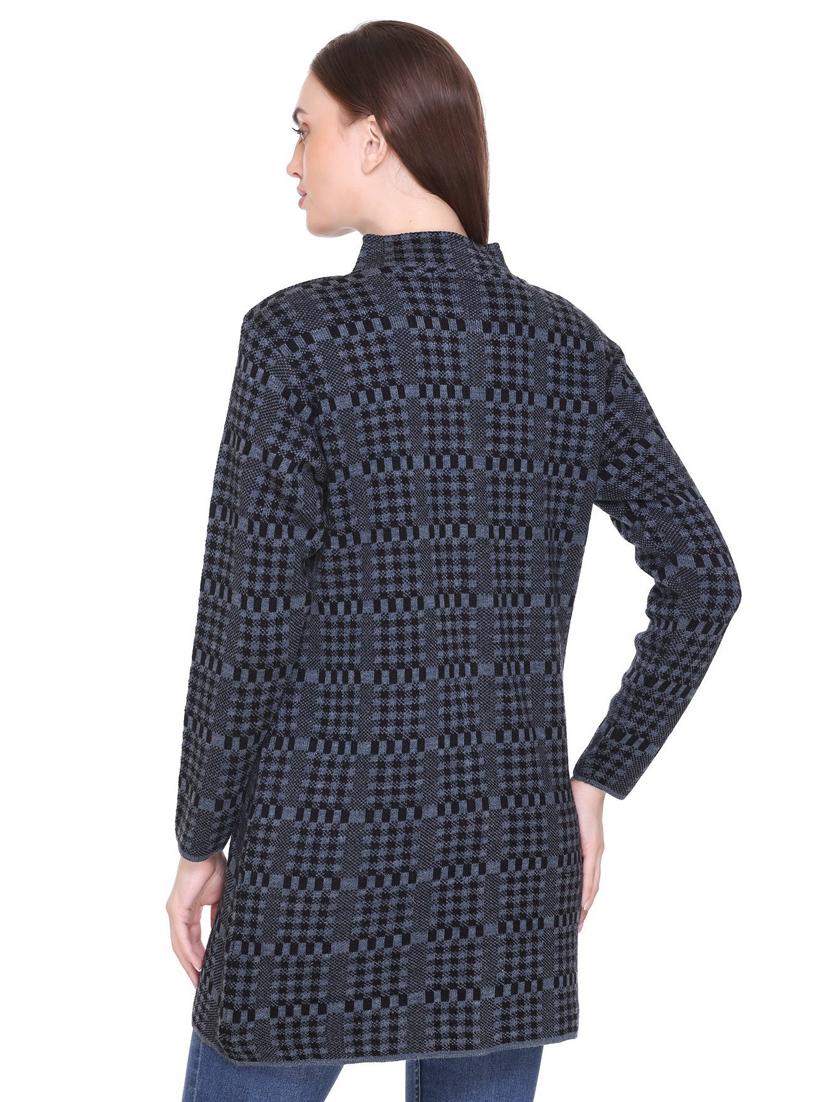 women blue color full sleeves coatigan - 18885888 - Standard Image - 2