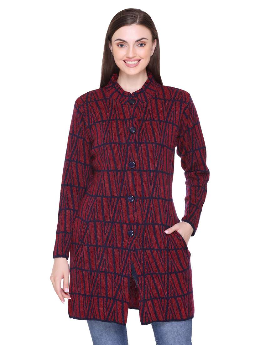 women red full sleeves coatigan