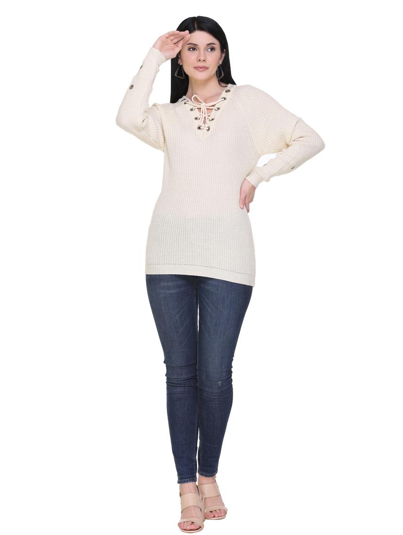 white wool regular top - 18885909 - Standard Image - 2