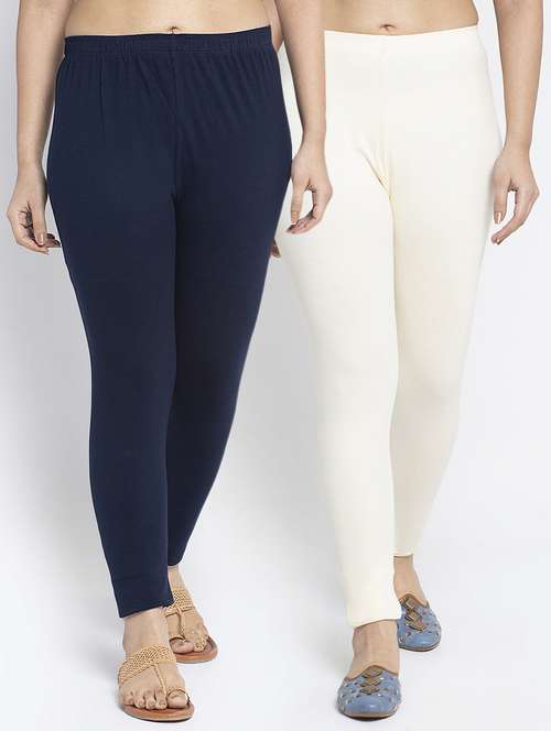 multi colored cotton lycra leggings - 18886259 -  Standard Image - 0