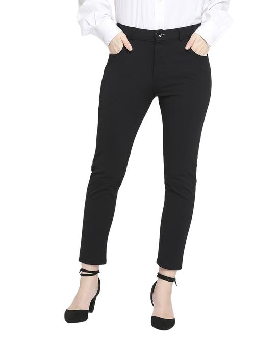 black solid formal trouser - 18886362 - Standard Image - 0