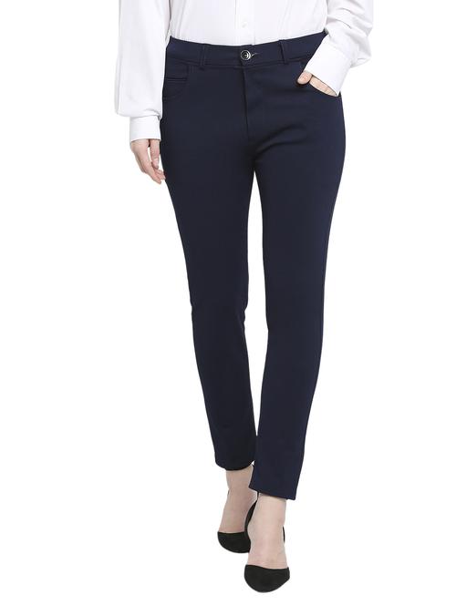 blue solid formal trouser - 18886364 -  Standard Image - 0