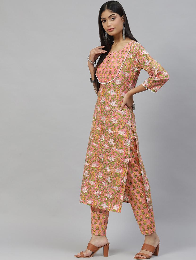 multi coloured printed kurta pant set - 18886802 - Standard Image - 2