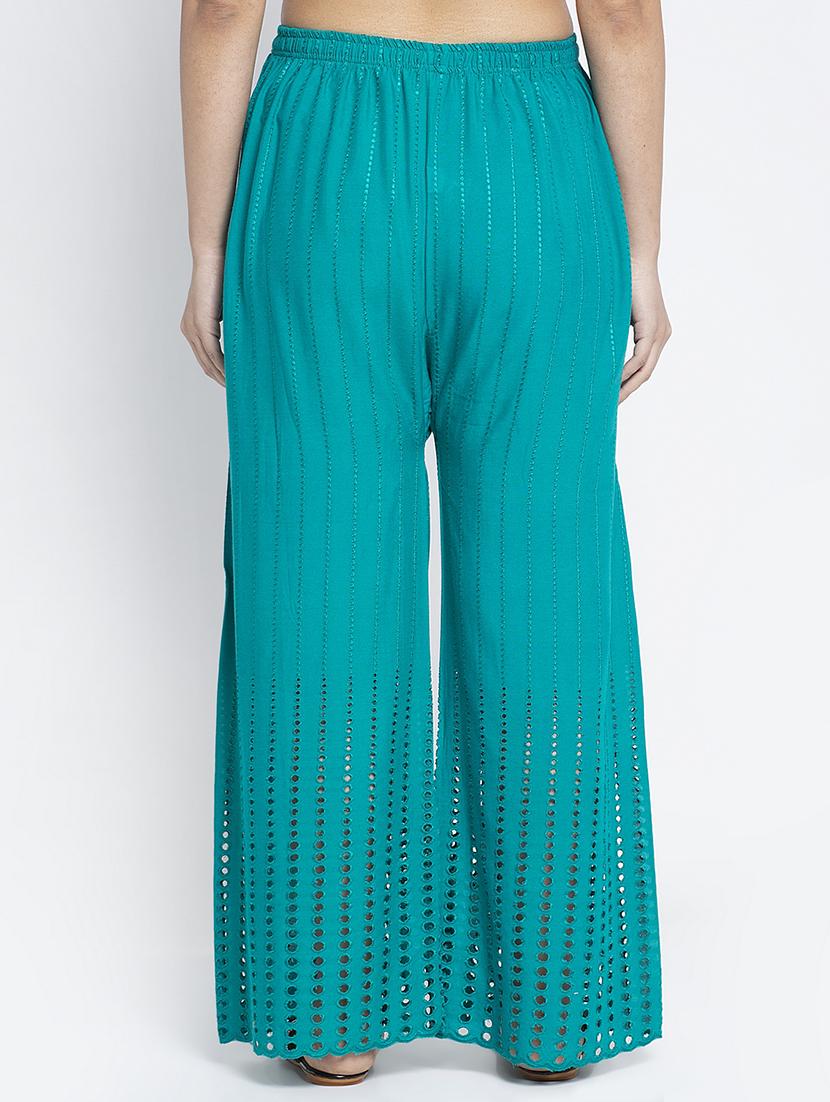 multi colored rayon palazzos - 18893380 - Standard Image - 2