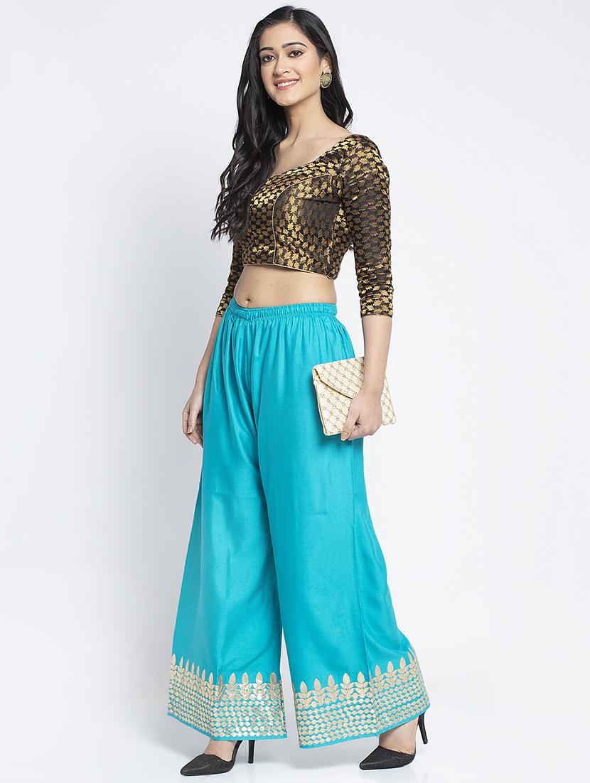 multi colored rayon palazzos - 18893437 - Standard Image - 2