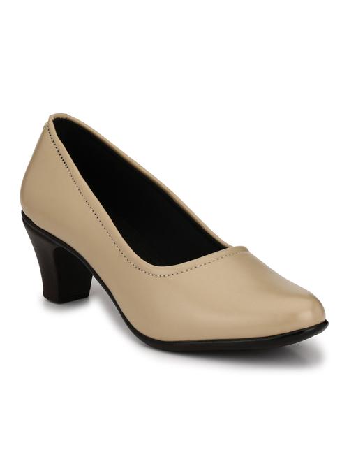 beige leatherette slip on sandals - 18894228 -  Standard Image - 0
