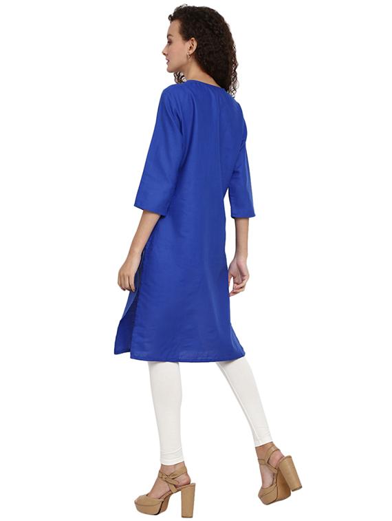 women's straight kurta - 18902706 - Standard Image - 2