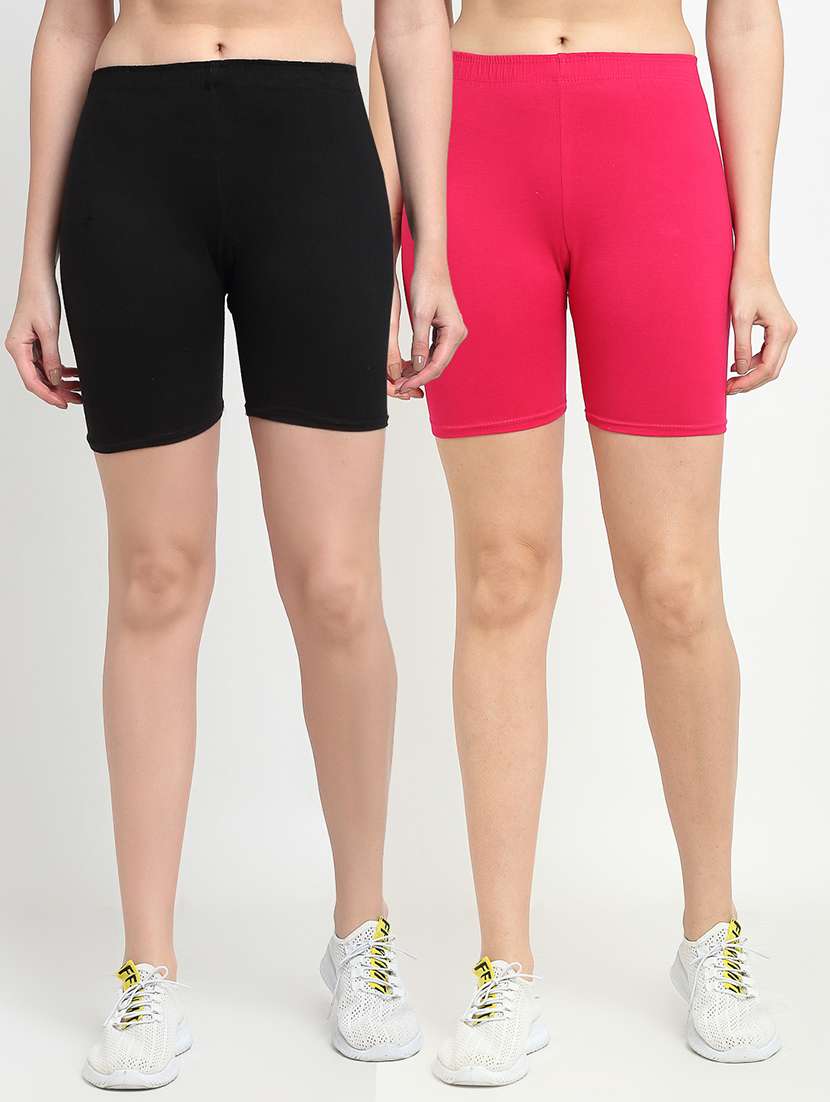 pack of 2 mid rise solid short