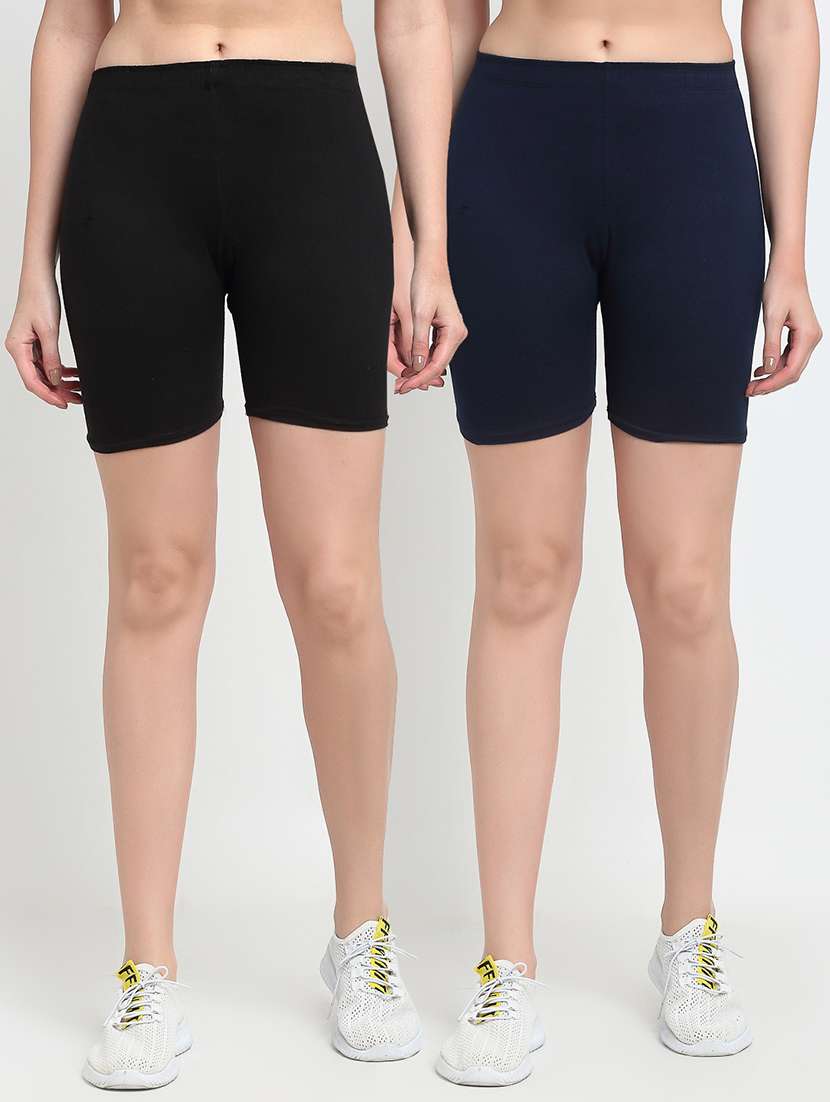 pack of 2 mid rise solid short