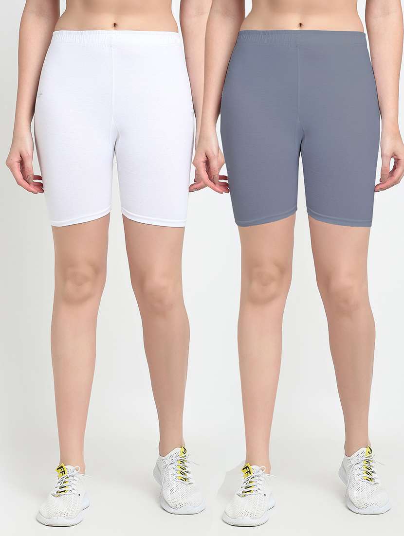 pack of 2 mid rise solid short - 18903765 -  Zoom Image - 0