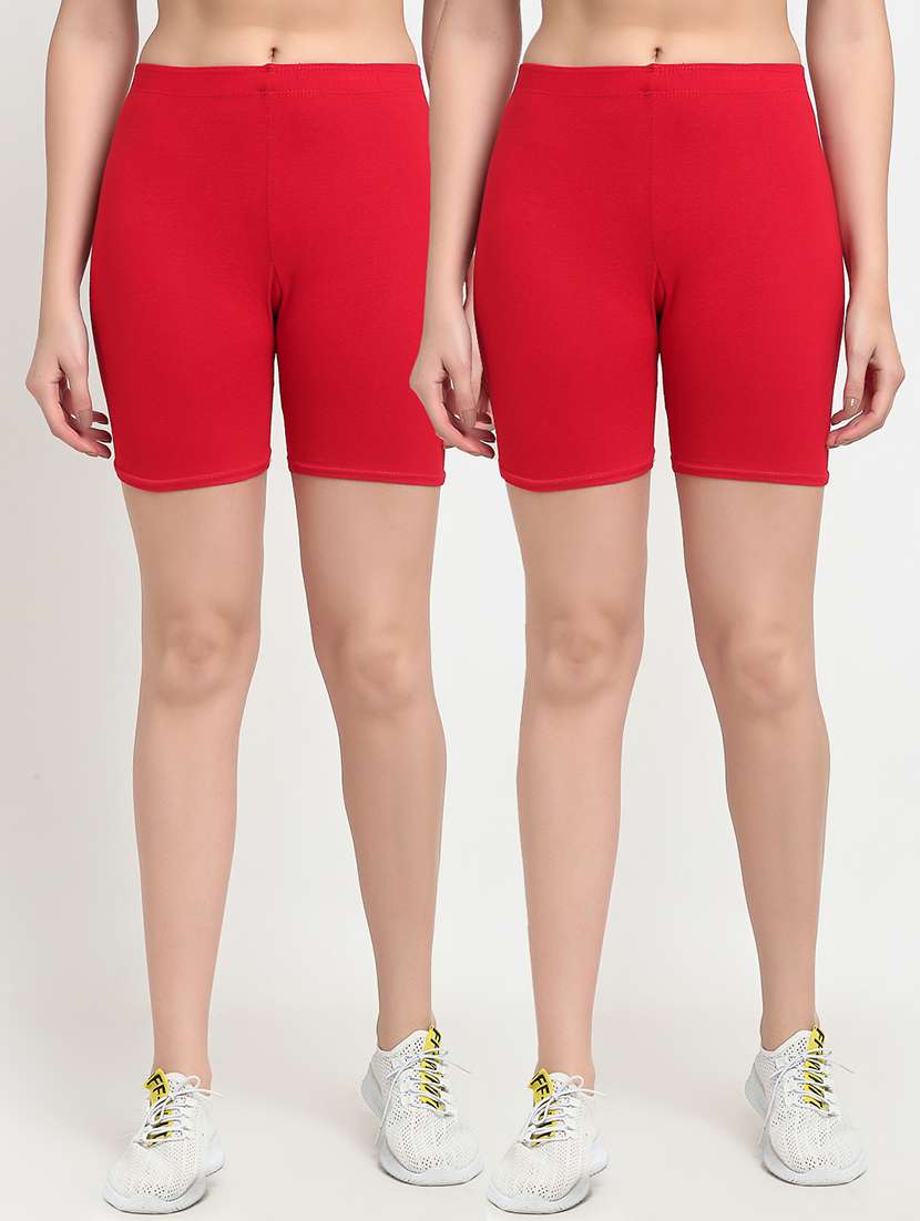 pack of 2 mid rise solid short