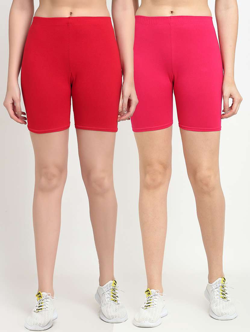 pack of 2 mid rise solid short - 18903774 -  Zoom Image - 0